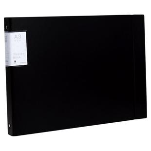 大容量A3文件夹8K活页资料册横式竖式加厚透明多层插页袋打孔夹子