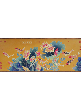 书房茶室新中式禅意九鱼图摆件