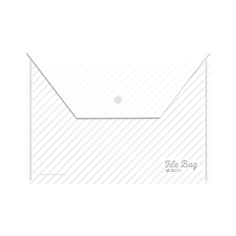 晨光文件袋透明塑料纽扣袋办公用