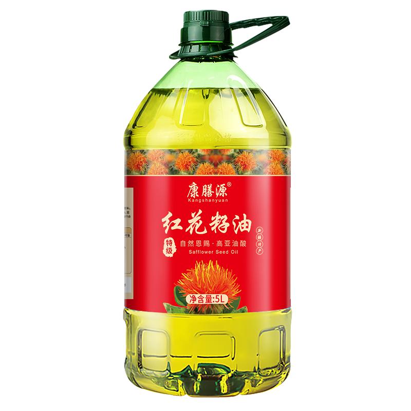新疆纯红花籽油康膳源物理冷榨5L