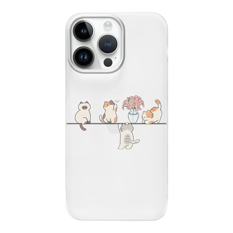 犀膜苹果透明磨砂可爱猫咪手机壳