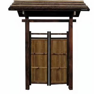 防腐木小院门楼中式仿古庭院别墅景区民宿餐饮农家乐门头牌坊定制