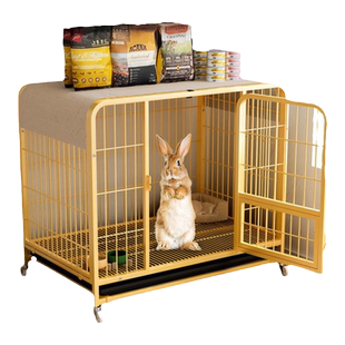 兔子笼家用大号室内养兔托盘荷兰猪豚鼠笼宠物兔窝兔笼双层防越狱