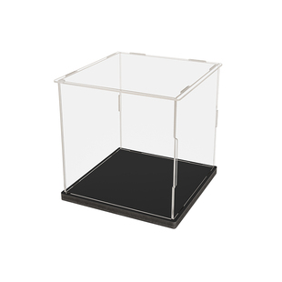 亚克力手办展示盒积木模型收纳透明防尘罩盲盒娃娃可开门展架展柜