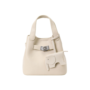 南风Chio2nd 头层牛皮橙花之舞水桶包包女款松弛感通勤单肩斜挎包