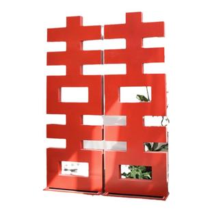 百界婚庆道具铁艺喜囍字摆件新中式婚礼舞台现场布置装饰双喜临门