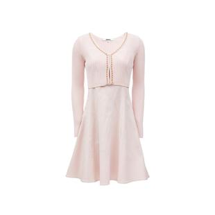 绫致ONLY2025春夏新时尚针织收腰伞裙套装短裙连衣裙女潮