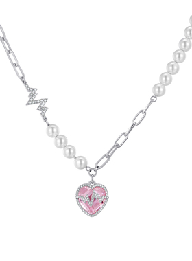 ROSECITY怦然心动爱心珍珠项链