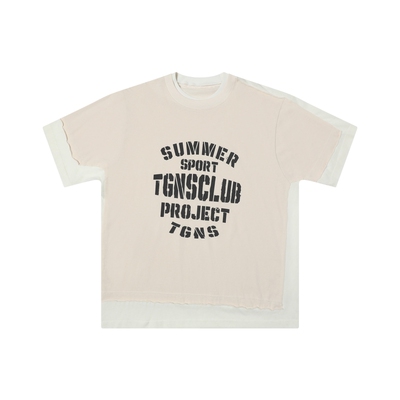 假两件不规则拼布垂感国潮t恤男