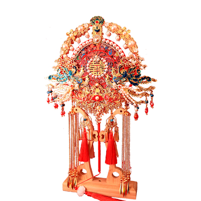 双面高级婚礼喜扇diy材料包