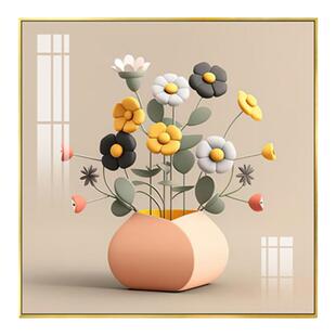 现代简约餐厅背景墙装饰画轻奢奶油风单幅饭厅厨房挂画高档玄关画