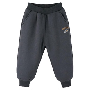 男童冬季加绒长裤男孩冬款保暖慢跑裤子儿童衣服冬装休闲下装童装