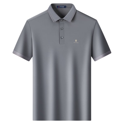 梦特娇桑蚕丝凉感透气短袖Polo衫