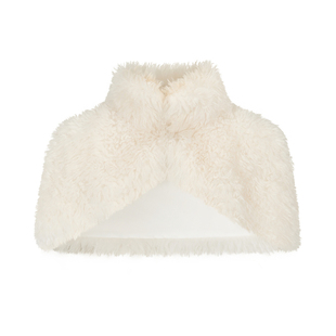 HiimDai 雪宝 百搭叠穿氛围感 古早千金斗篷环保皮草披肩坎肩外套