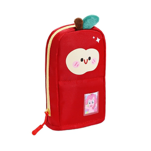 Missart 苹果可立式笔袋痛包吧唧高颜值ins风铅笔盒女生2026新款小众不撞款文具袋大容量小学生初中男痛笔袋