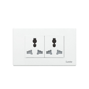 118型开关插座二位6六孔多孔墙壁暗装万能双三孔33三三插老式面板