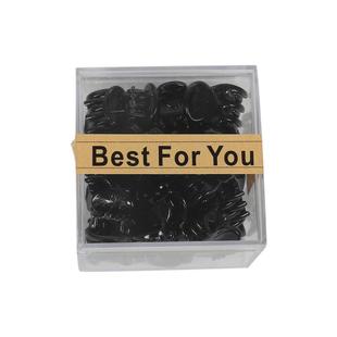 黑色公主头迷你碎发夹小号抓夹前额刘海侧边头发夹子编发头饰发卡