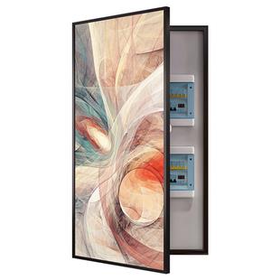 定制大尺寸强弱电表箱盖板装饰画玄关抽象画消防栓遮挡画简约挂画