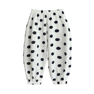 男童长裤小女童灯笼裤婴儿夏季打底裤睡裤儿童夏装纯棉薄款防蚊裤