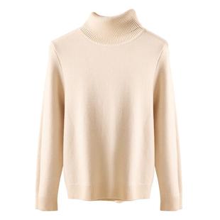 雅鹿半高领毛衣女款加绒德自发热打底衫加厚保暖上衣单件秋衣冬PB