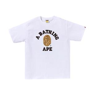 BAPE男装秋冬珠宝饰品钻饰猿人字母印花短袖T恤110032L