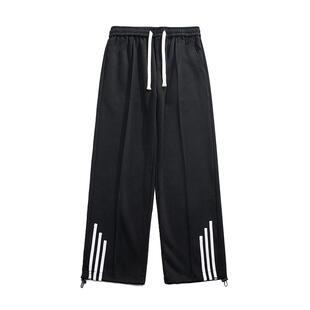 VIISHOW复古潮牌直筒纯色运动卫裤男生夏季新款宽松百搭休闲长裤