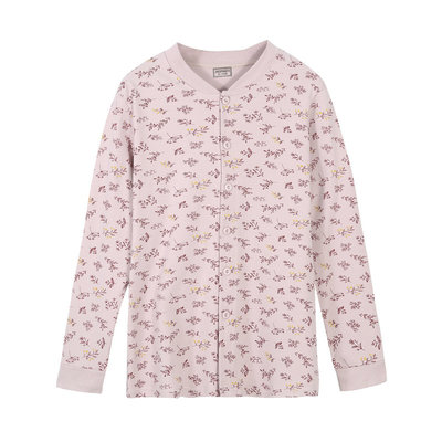 纯棉开衫外穿老太太系扣保暖内衣