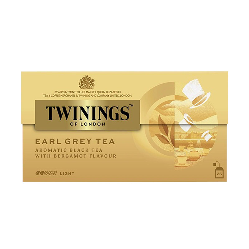 英国川宁Twinings豪门伯爵红茶25片装 盒装茶包波兰进口红茶