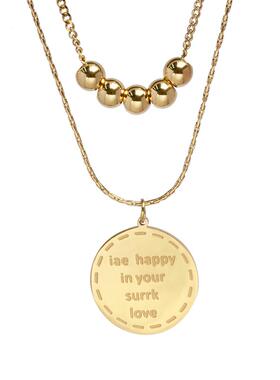 双层圆牌高档ins嘻哈卫衣链子