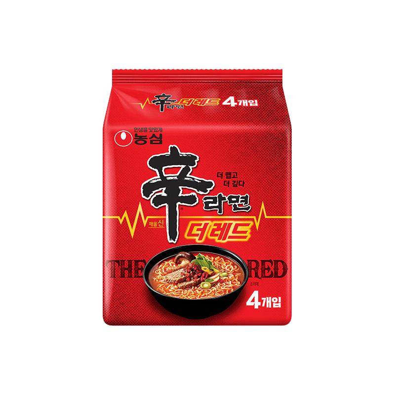 韩国农心特辣辛拉面红汤版更辛辣