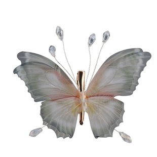 仿真蝴蝶发夹古风绢纱发饰儿童头饰新中式古典舞演出头饰蝴蝶