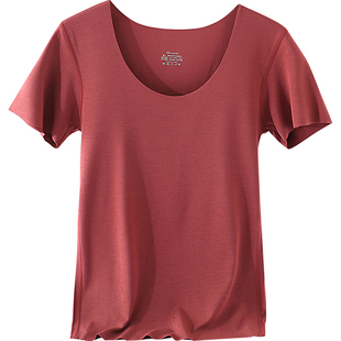 60支莫代尔T恤女短袖 一片式随心裁无痕打底衫夏季薄款 阿狸格格