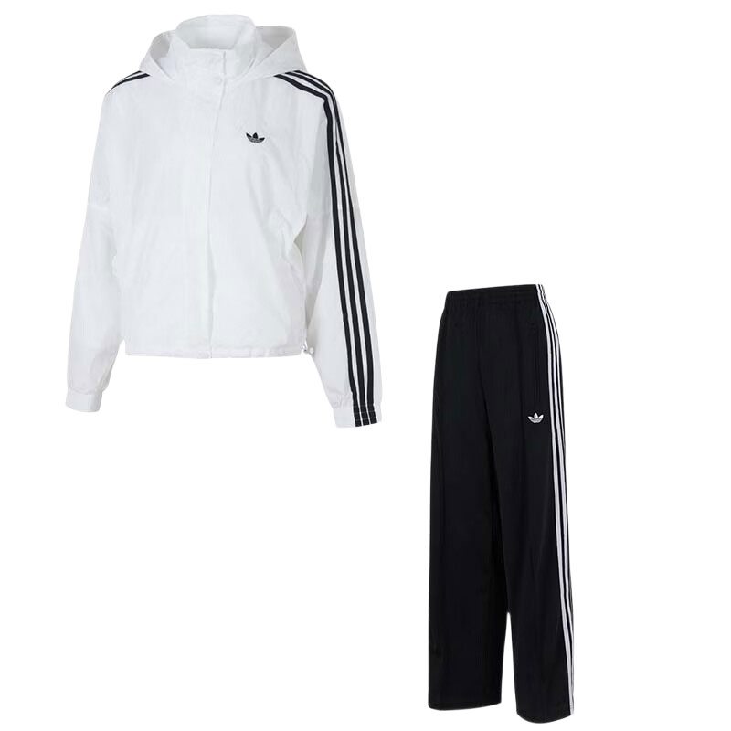 【自营】Adidas阿迪达斯运动套装女装三叶草时尚上衣外套休闲长裤