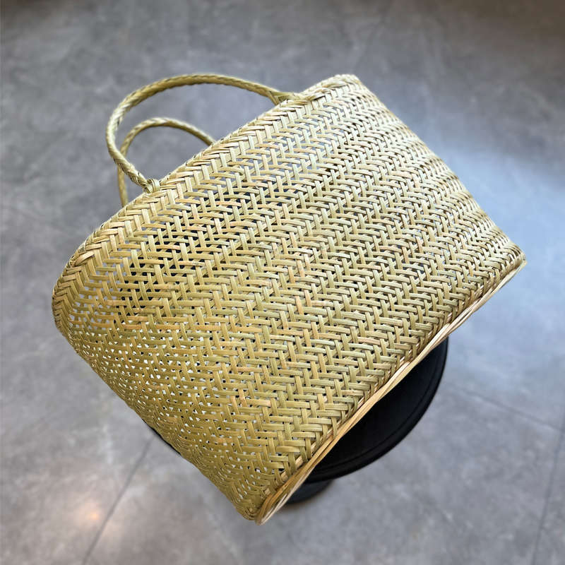 竹编小竹篮买菜篮鸡蛋手提篮子购物篮菜筐厨房收纳篮水果采摘篮