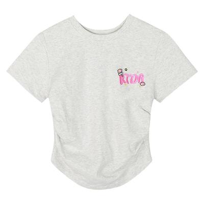 KTDA刺绣字母套装女夏季短款短裙