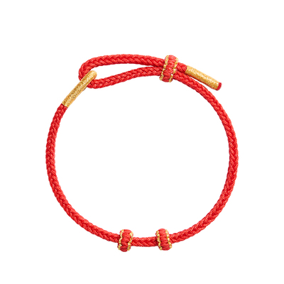 【100％官方正品】可串黄金红绳