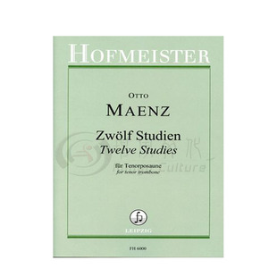 马恩兹 十二首长号练习曲 德国霍夫曼斯特 原版进口乐谱书 Otto Maenz 12 Studien for Tenor Trombone FH6000
