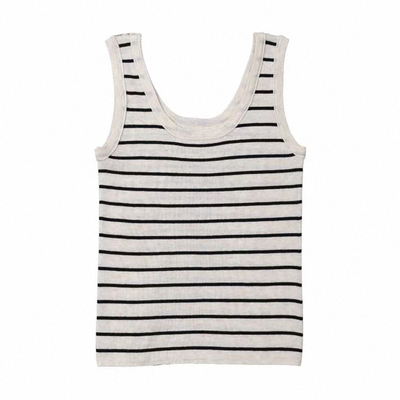 【海风物语】大U领条纹吊带背心
