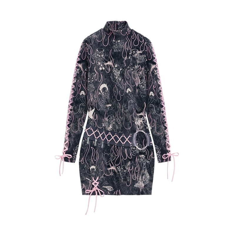 Desigual【MARIA ESCOTE联名】【博主同款】绑带修身连衣裙