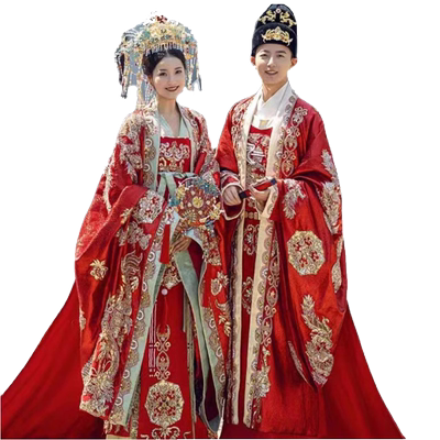 明制汉服婚服撞色凤冠霞帔
