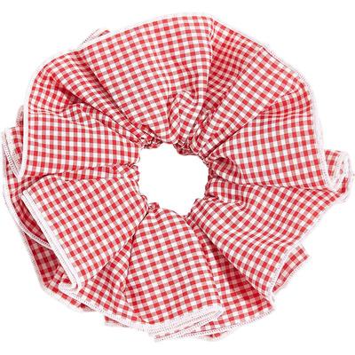 兰诺红色格纹大肠发圈女超大