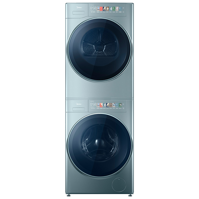 美的洗衣机10kg大容量超薄全嵌智能滚筒除菌螨洗烘套装AIR3旗舰店