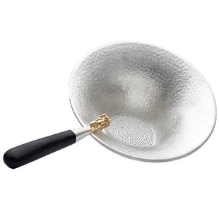 银茶漏999纯银茶滤手工足银漏斗茶隔茶叶过滤网泡茶具配件滤茶器