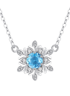 小众礼物雪花锁骨链送闺蜜