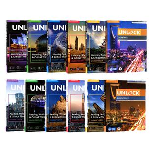 原版进口剑桥初中英语教材Unlock Reading Writing& Listening Speaking听说读写听力口语阅读写作学生英语教材