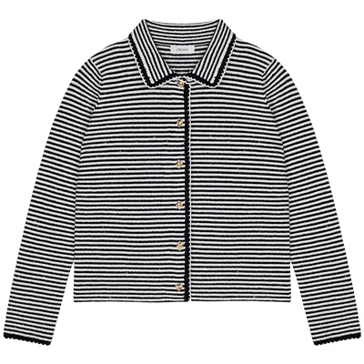 CRUSH条纹手勾边开衫