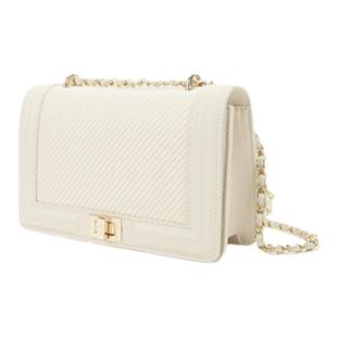 热风秋季新款女士编织拼接斜挎包链条包包高级感时尚小方包