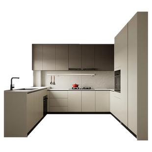 金牌厨柜整体厨房厨柜定制现代家用橱柜一体式石英石台面灶台柜子