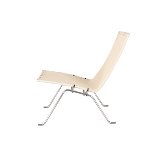 PK22 休闲椅北欧丹麦大师经典PK椅手工编织天然藤天然牛皮单人椅