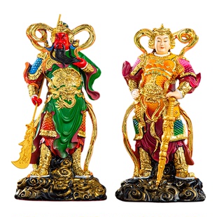 韦陀伽蓝菩萨寺庙供奉树脂12寸1.6米关二爷左右护法关公韦陀神像